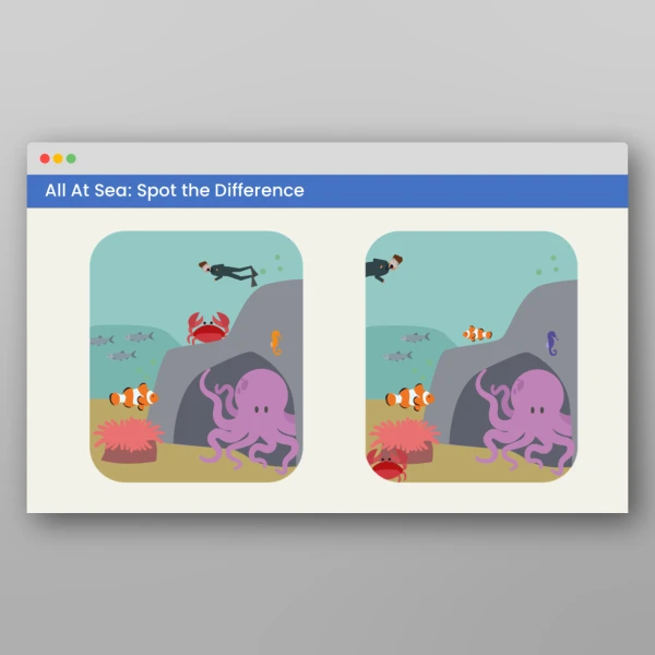 An image of the Amazing World - All At Sea Visual Discrimination Activities Resource