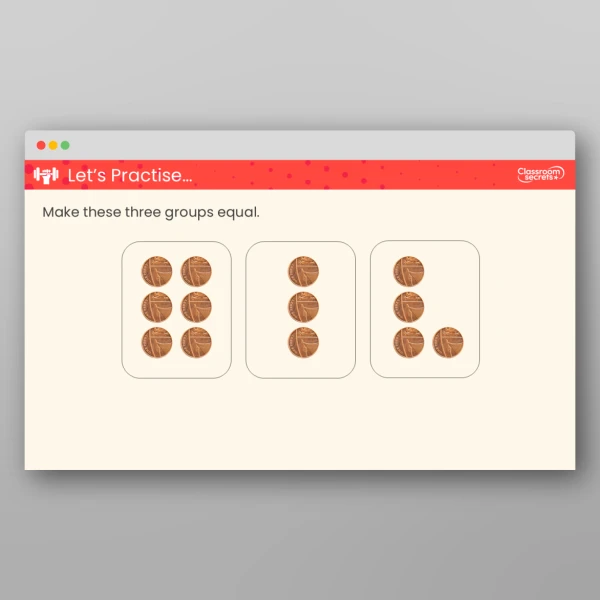 An image of the Make Equal Groups Teaching PPT Resource
