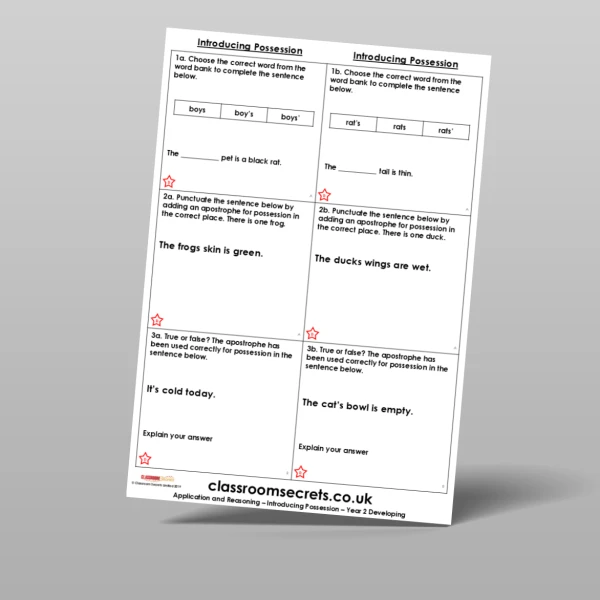An image of the Introducing Possession Application and Reasoning Resource