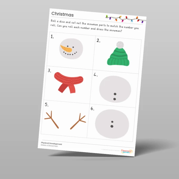 An image of the Dress a Snowman Activity Resource