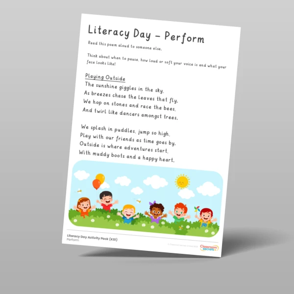 An image of the Literacy Day Activity Pack Resource