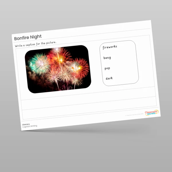 An image of the Bonfire Night Literacy Activities Resource