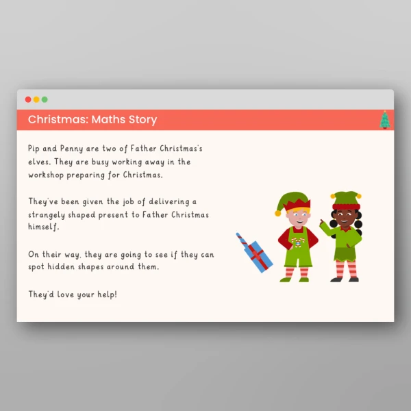 An image of the Christmas Maths Story Resource