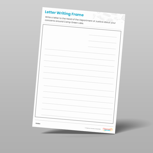 Year 6 Holes Writing Unit Writing Frame Resource | Classroom Secrets
