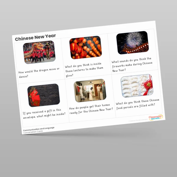 An image of the Chinese New Year Conversation Cards Resource