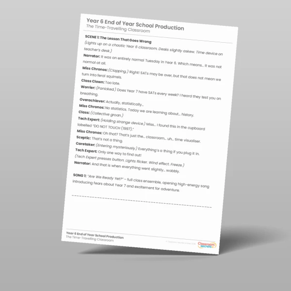 An image of the Year 6 End of Year School Production Resource