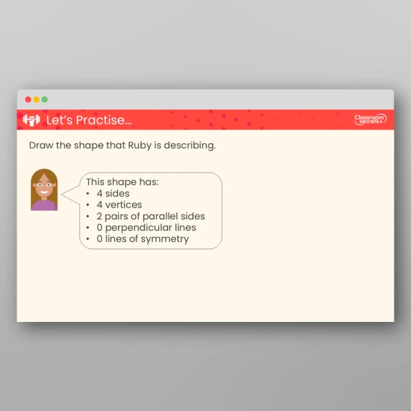 An image of the Recognise and Describe 2D Shapes Teaching PPT Resource