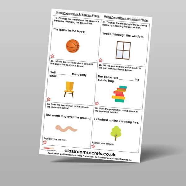 An image of the Using Prepositions to Express Place Application and Reasoning Resource