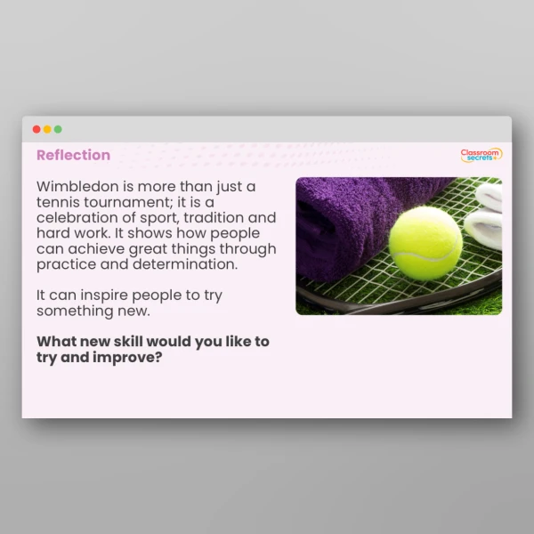 An image of the Wimbledon Whole School Assembly PPT Resource