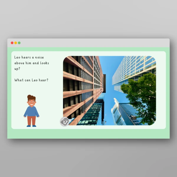 An image of the Phase 1 Phonics Environmental Sounds Sound Story City PPT Resource