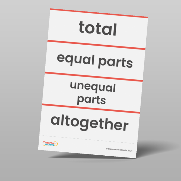 KS1 Fractions Vocabulary Pack Resource | Classroom Secrets