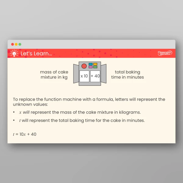 An image of the Formulae Teaching PPT Resource