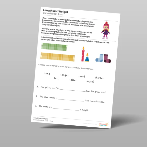 An image of the Length and Height Consolidation Task Resource