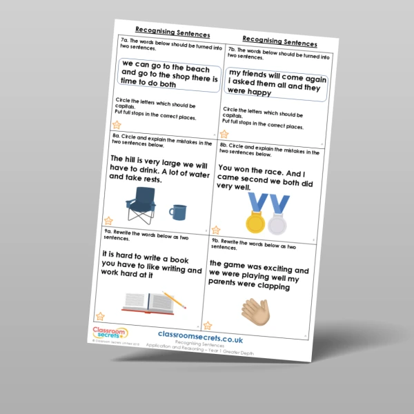 An image of the Recognising Sentences Application and Reasoning Resource