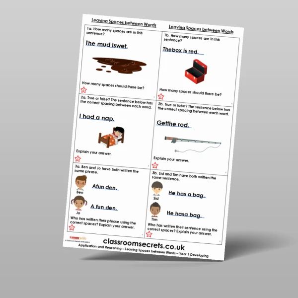 An image of the Leaving Spaces between Words Application and Reasoning Resource