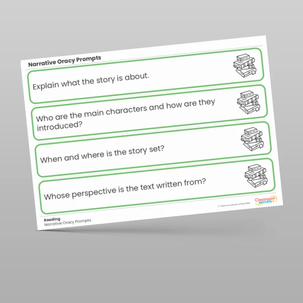 An image of the Narrative Oracy Prompts Resource