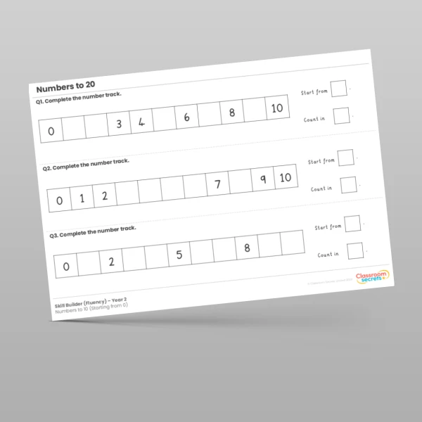 An image of the Numbers to 10 (Starting from 0) Skill Builder Resource