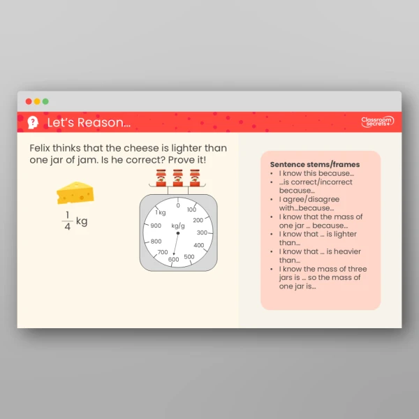An image of the Compare Mass Teaching PPT Resource