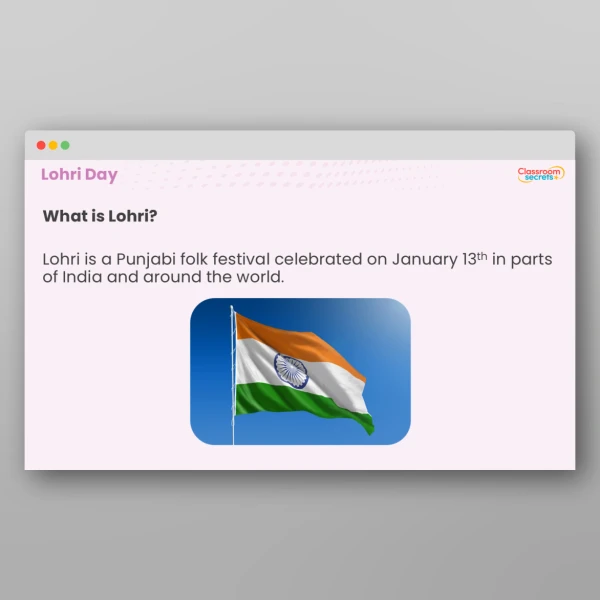 An image of the Lohri Day Whole School Assembly PPT Resource