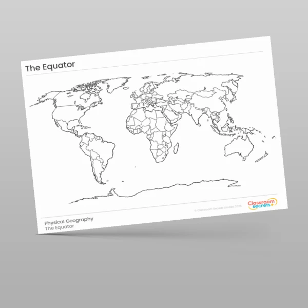An image of the What is the Equator? Geography Worksheet Resource