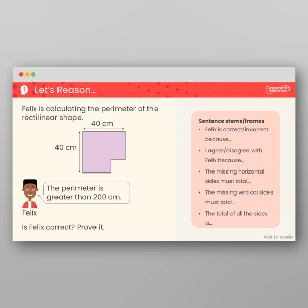 An image of the Perimeter of Rectilinear Shapes Teaching PPT Resource