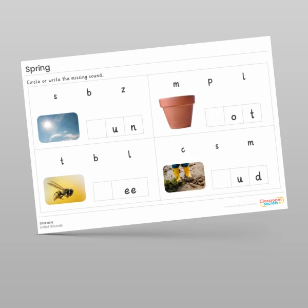 An image of the Spring Literacy Activities Resource