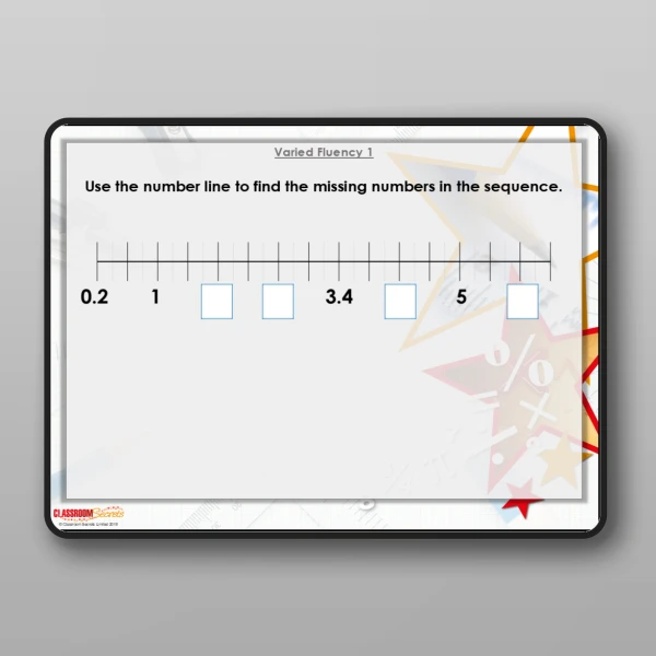 An image of the Decimal Sequences Modelling PPT Resource