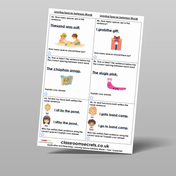 An image of the Leaving Spaces between Words Application and Reasoning Resource