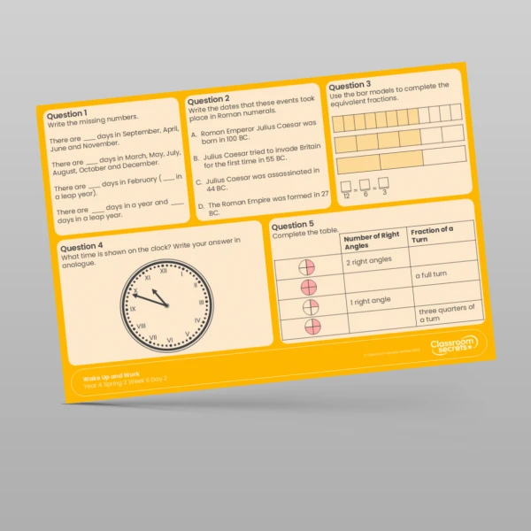 An image of the Spring 2 Week 6 Wake Up and Work Resource