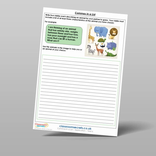 An image of the Commas in a List Application Resource