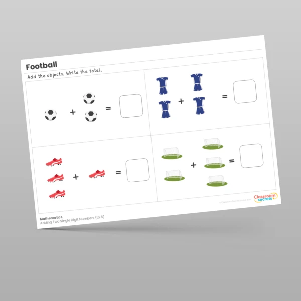 An image of the Football Maths Activities Resource