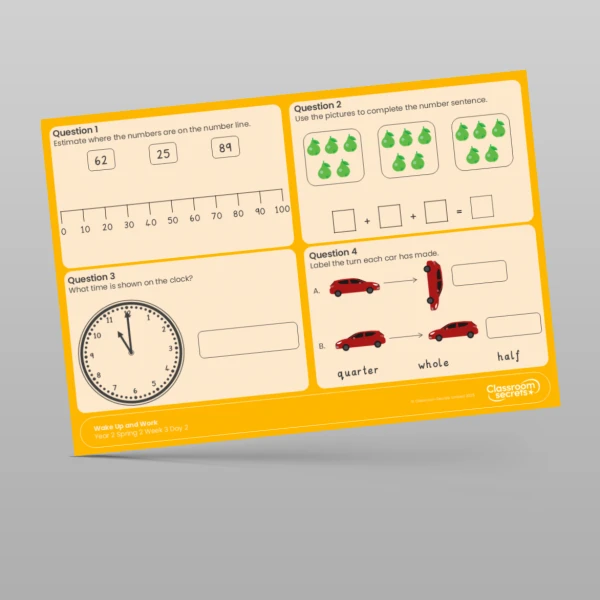 An image of the Spring 2 Week 3 Wake Up and Work Resource