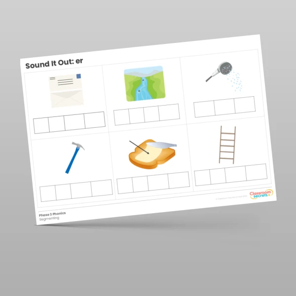 An image of the Phonics Sound It Out: er Resource
