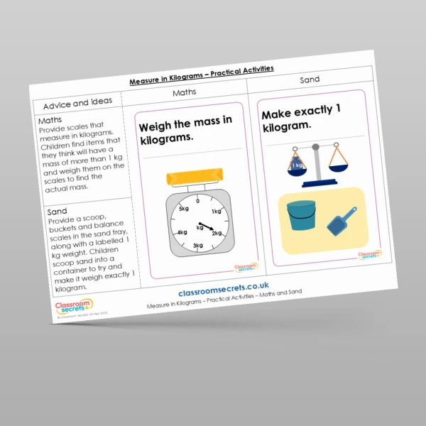 An image of the Measure in Kilograms Practical Activities Resource