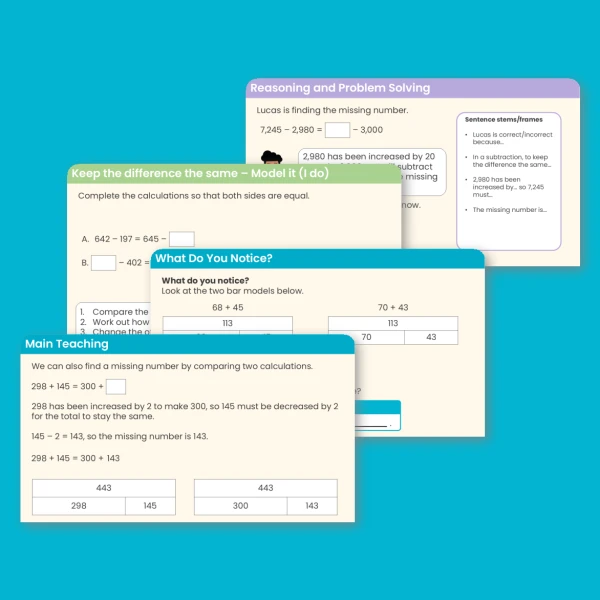 Year 5 Find Missing Numbers Addition and Subtraction Teaching PowerPoint