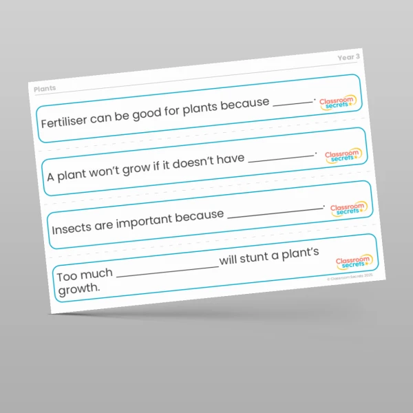 An image of the Plants Stem Sentences Resource