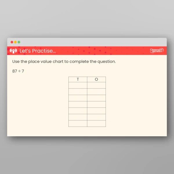 An image of the Divide a 2-Digit Number by a 1-Digit Number (2) Teaching PPT Resource