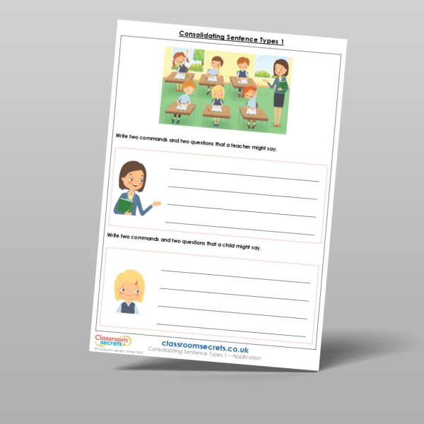 An image of the Consolidating Sentence Types 1 Application Resource
