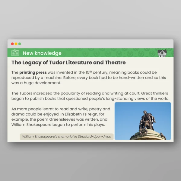 An image of the Lesson 6: What Impact Have the Tudors Had on Britain Today? PPT Resource