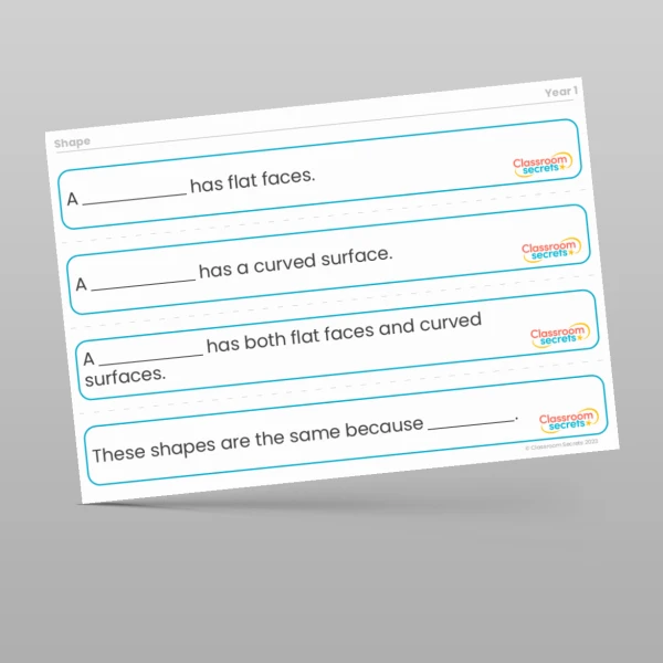 An image of the Shape Stem Sentences Resource