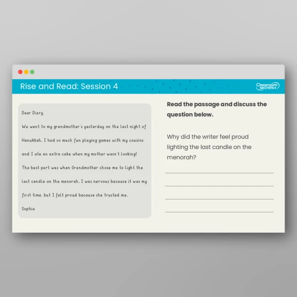 An image of the Rise and Read Hanukkah Resource