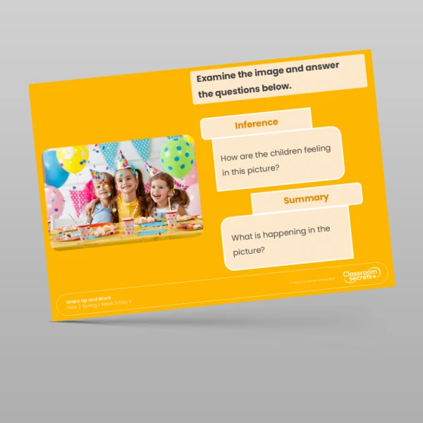 An image of the Spring 1 Week 3 Wake Up and Work Resource