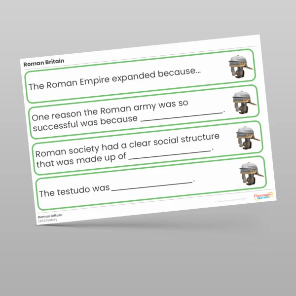 An image of the Roman Britain Stem Sentences Resource