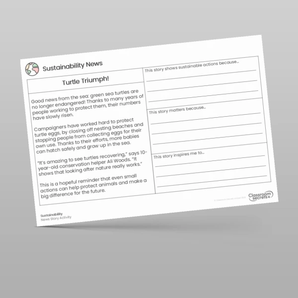 An image of the Sustainable News Activity Resource