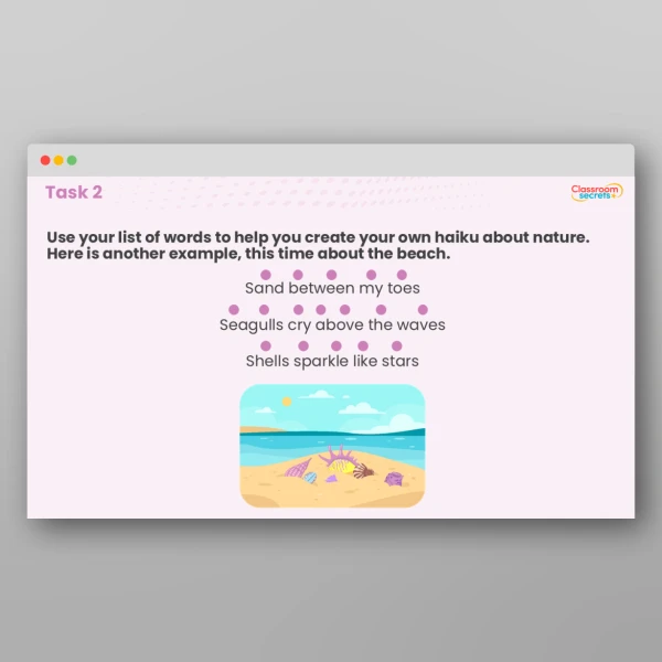 An image of the Haiku Poems Activity Resource