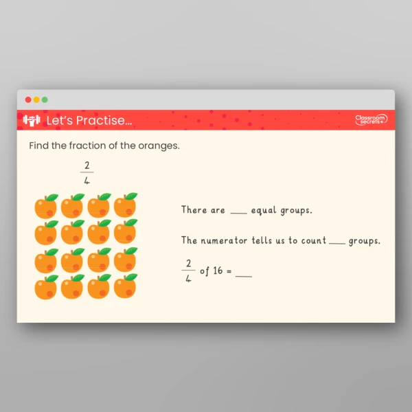 An image of the Recognise the Equivalence of a Half and Two-Quarters Teaching PPT Resource