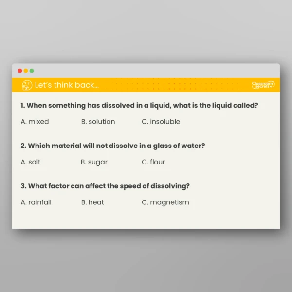 An image of the Lesson 2: What is Dissolving? Investigation Lesson Resource