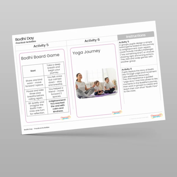 An image of the Bodhi Day Practical Activities Resource