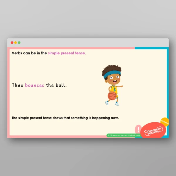 An image of the Consolidating Past and Present Tense Teaching PPT Resource