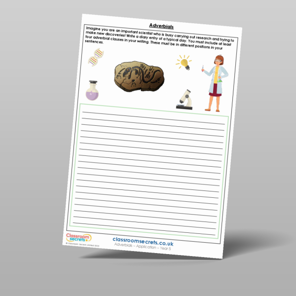 Year 5 Adverbials Application Resource | Classroom Secrets